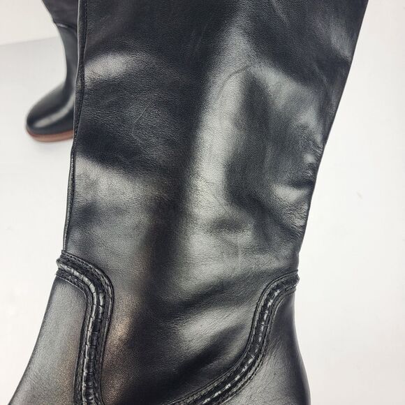 Vince Camuto Vuliann all Boots Knee high Black Leather 8M - Picture 4 of 14
